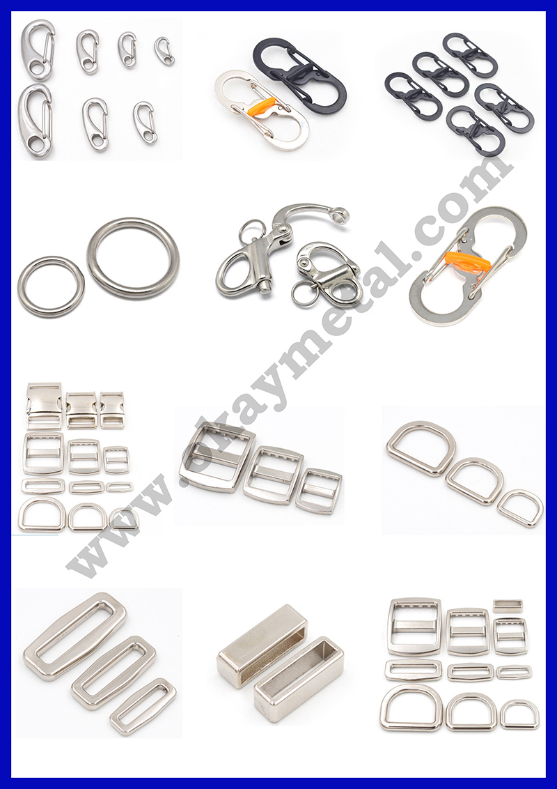 Adjustable stainless steel D Shackle for paracord bracelet