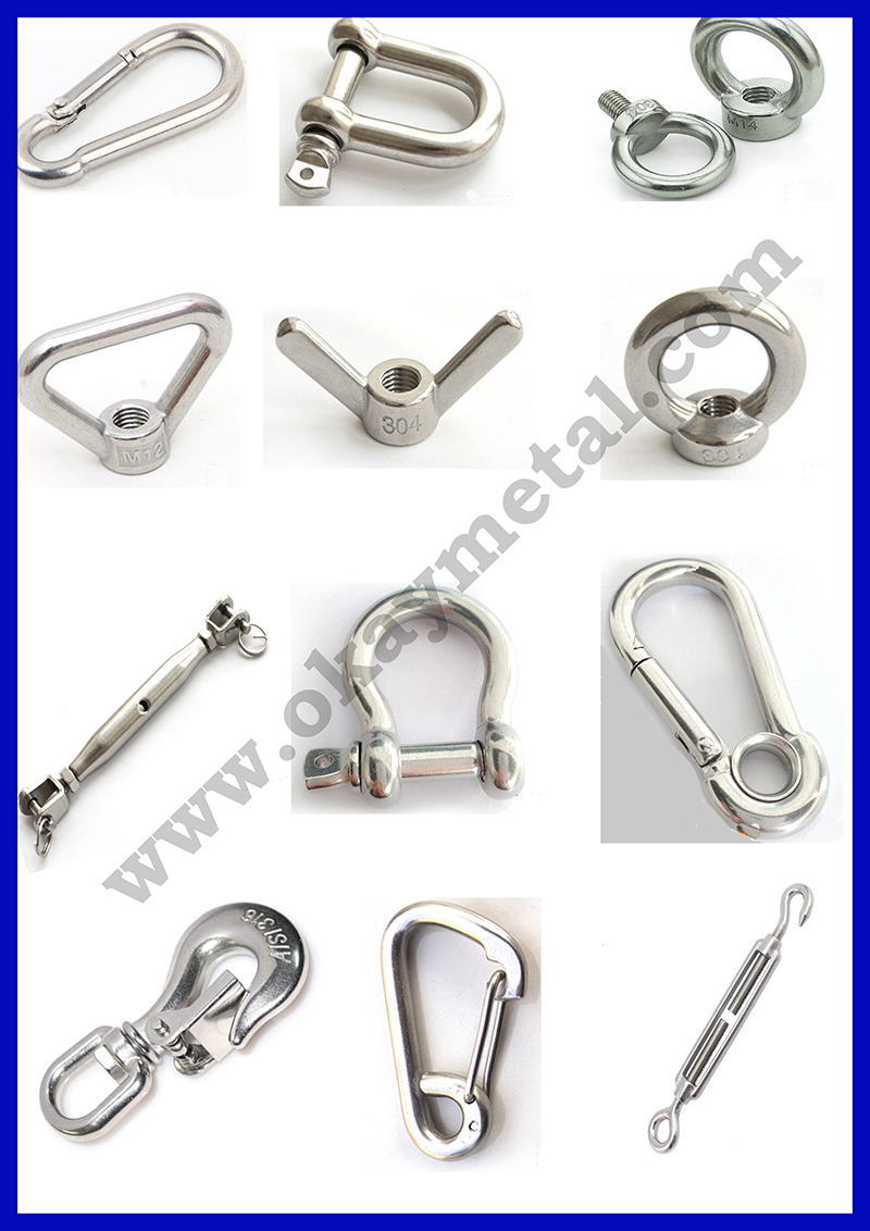 Adjustable stainless steel D Shackle for paracord bracelet