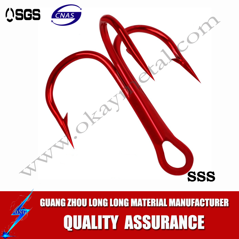 Super Tackle Fish Hook Custom Fishing Hook High Carbon Steel Commercial Treble Fishing Hook