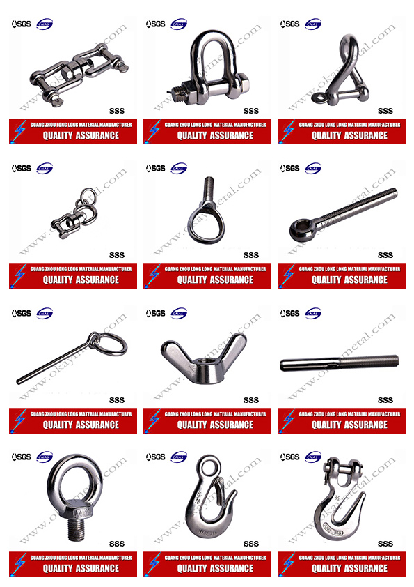 Stainless Steel Hook Eye Bolts