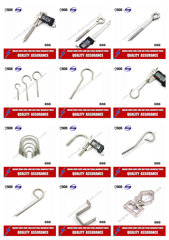 factory supply High Quality Stainless Steel Hook eye Screw