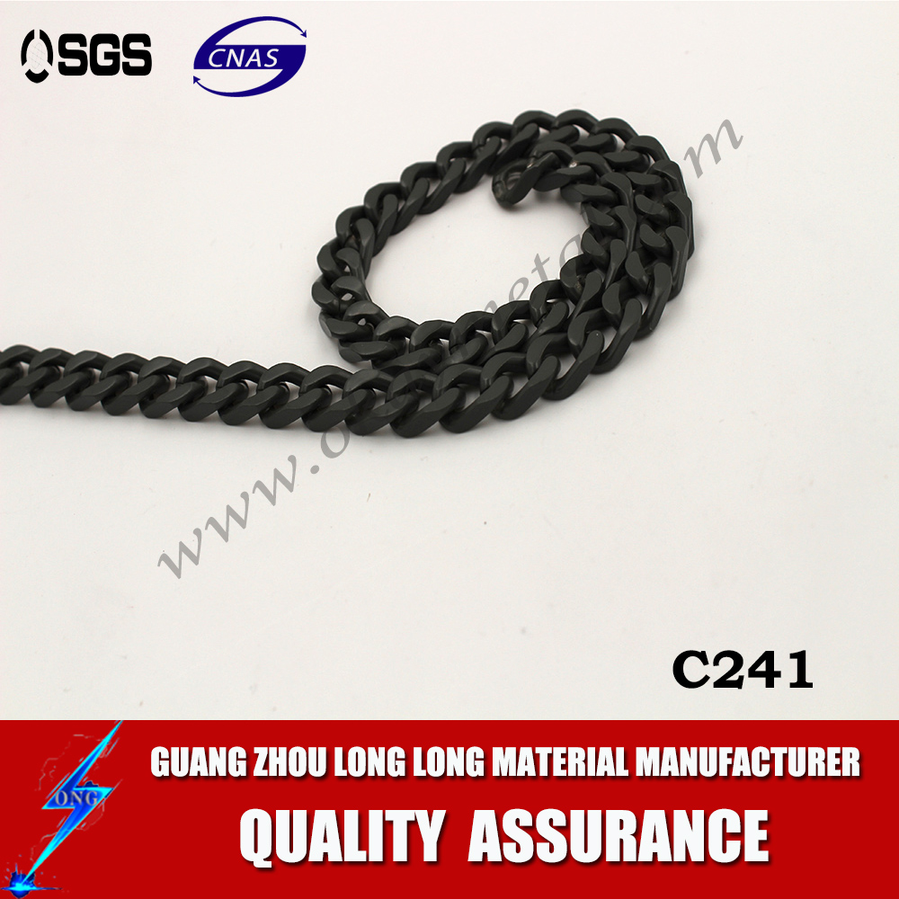 Glossy Black Color Chain