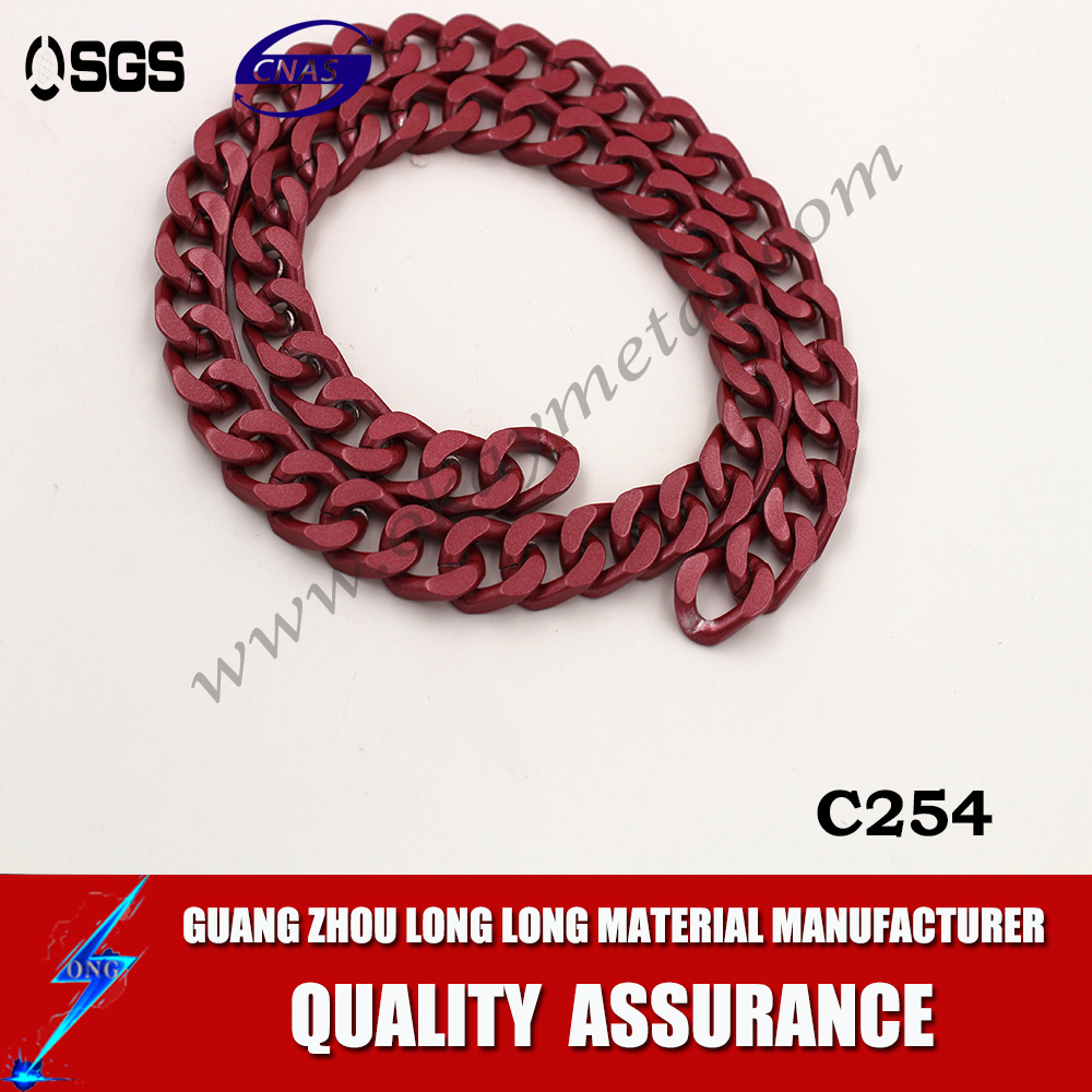 red color metal chain handle for handbag handbag bag chain