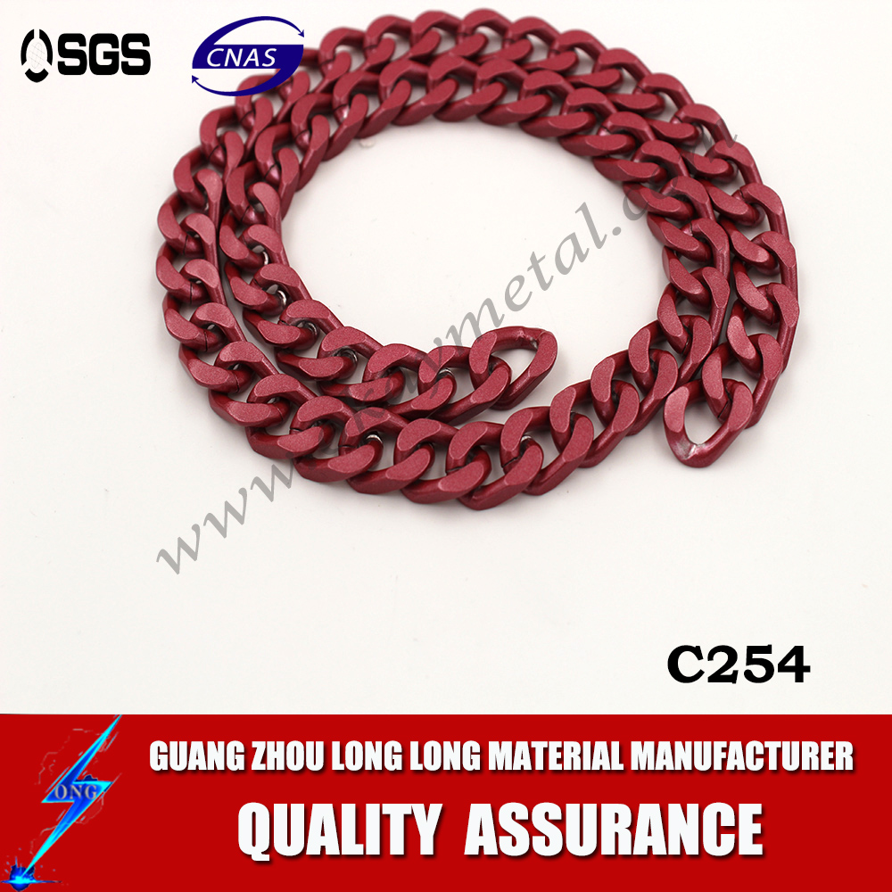 red color metal chain handle for handbag handbag bag chain