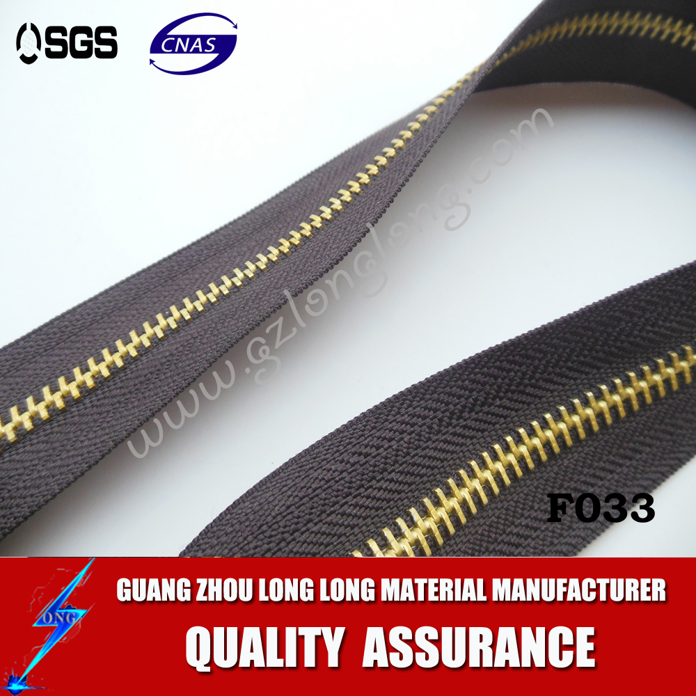 High Quality Antique Brass Metal Zippers For Pants