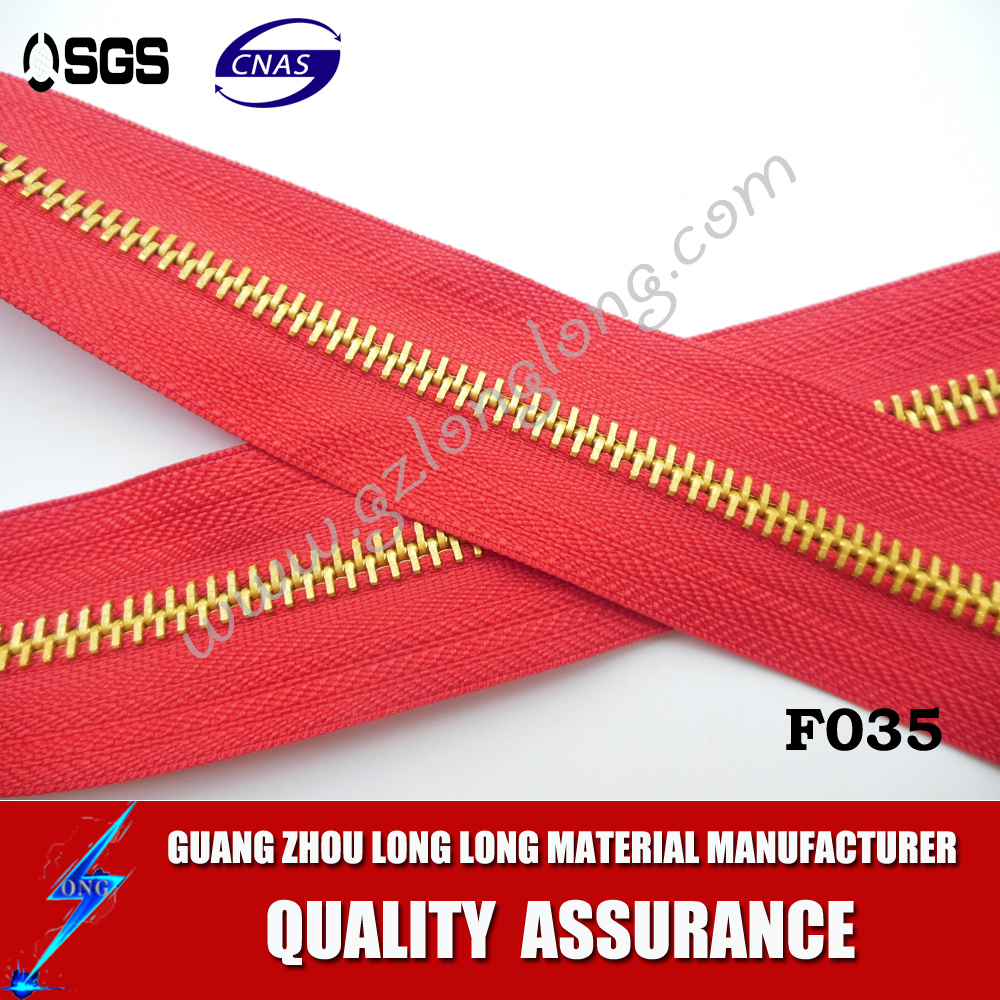 Fancy Metal Ziper Prices Customs Brass Zipper For Handbag