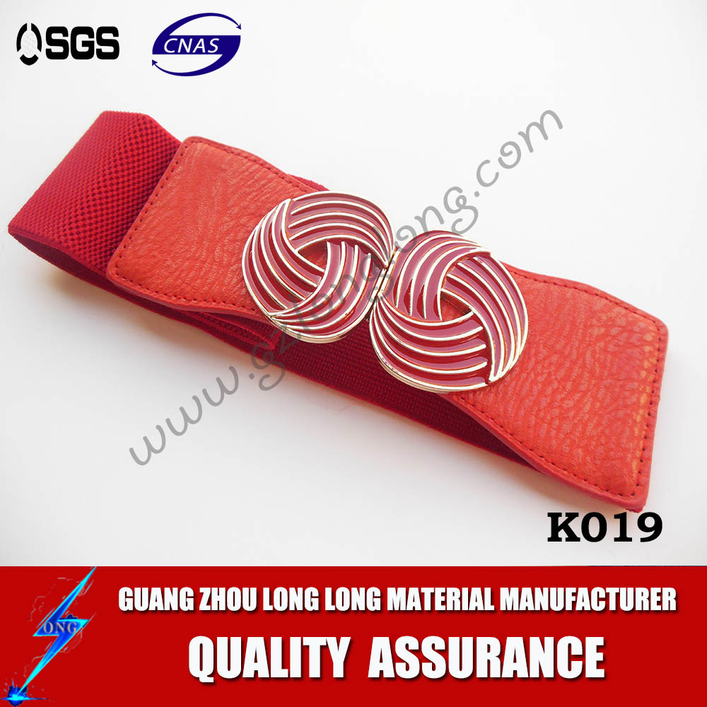 Wholesale Hot selling pu+cotton fabric fashion lady belt
