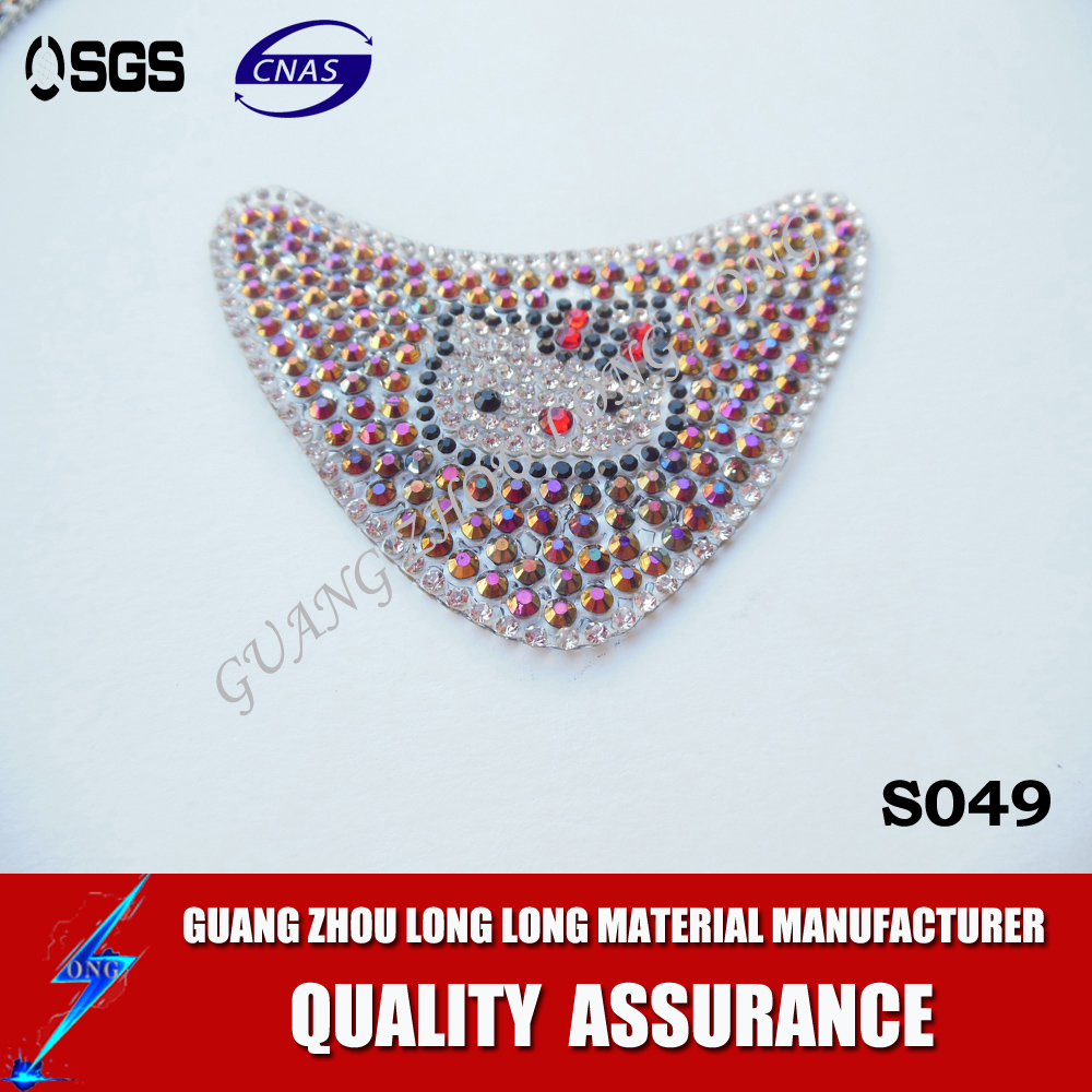 Wholesale shoe diamond design rhinestone transfer hotfix motif iron on shoe upper