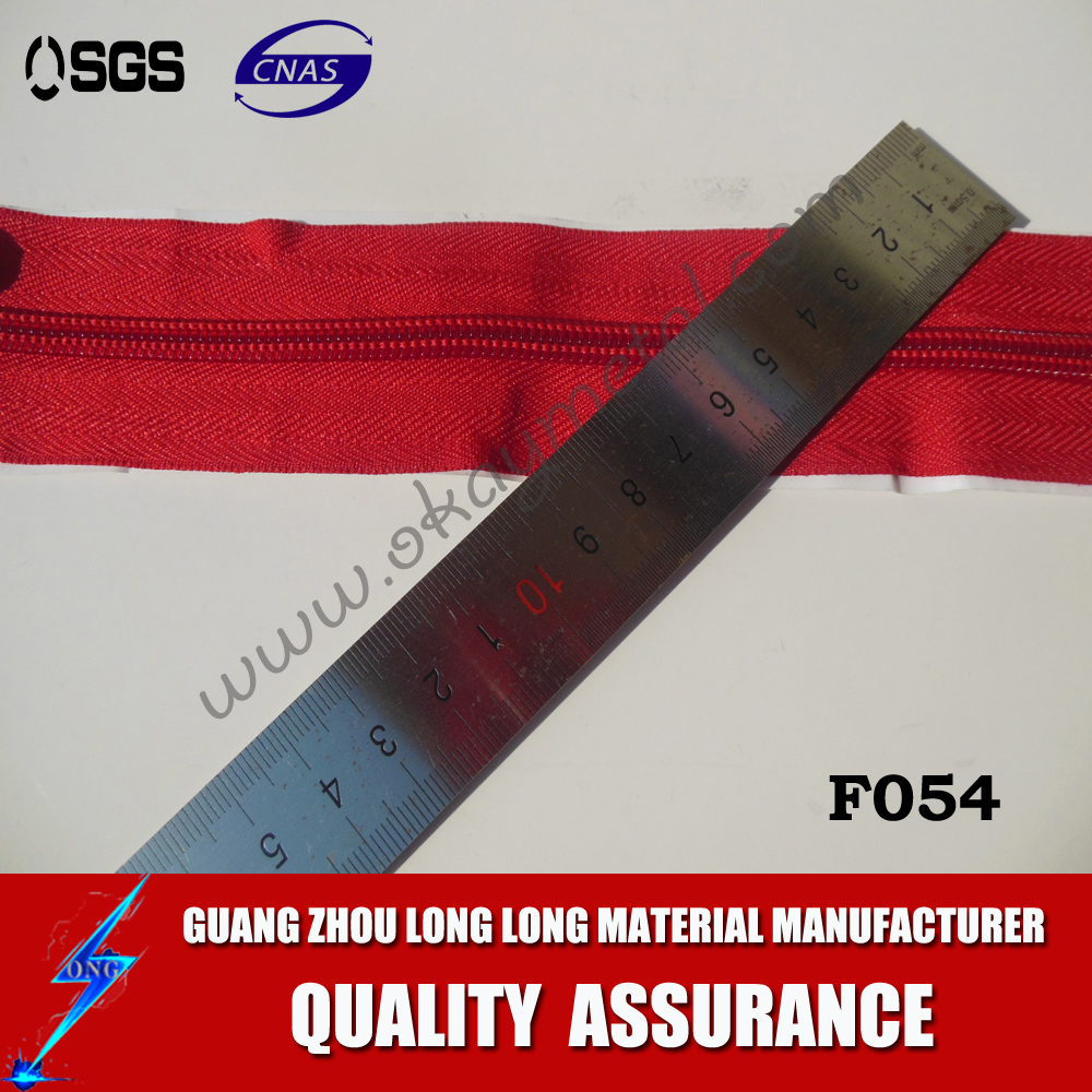 Zipper With Adhesive On Back