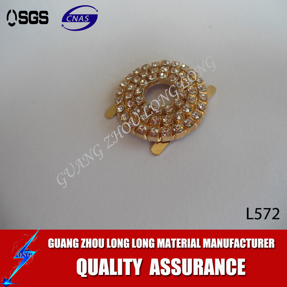 Fashion Design Alloy Base Shoes Decoration Accessory Bow And Hardware