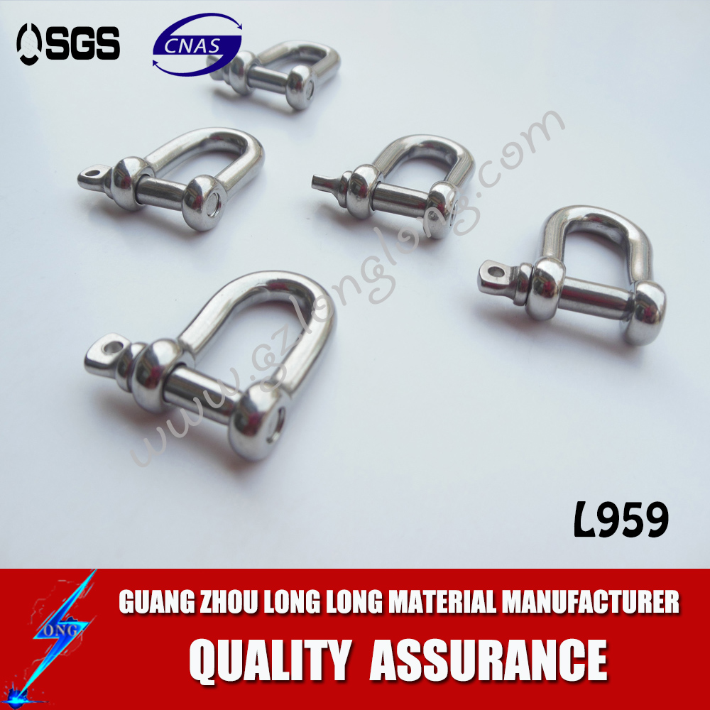 European Type Stainless Steel Straight D Shackle