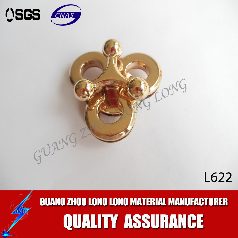 Custom Fashion Handbag Fitting Metal Pushed Bag Lock