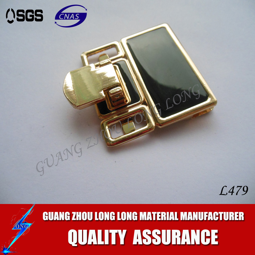 Fashion Ladies Handbag Accessory Metal Push Lock Press Bag Lock