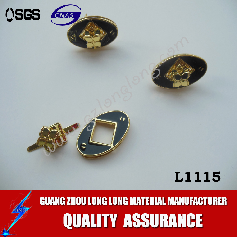 Metal Twist Turn Lock Handbag Hardware Bag Lock