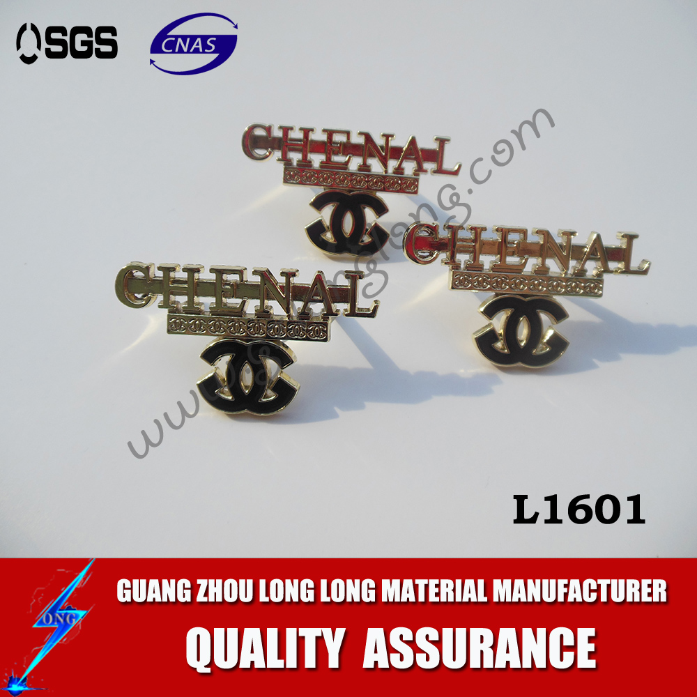 Professional Manufacture Metal Bag Accessory Company Logo Metal Logo Design