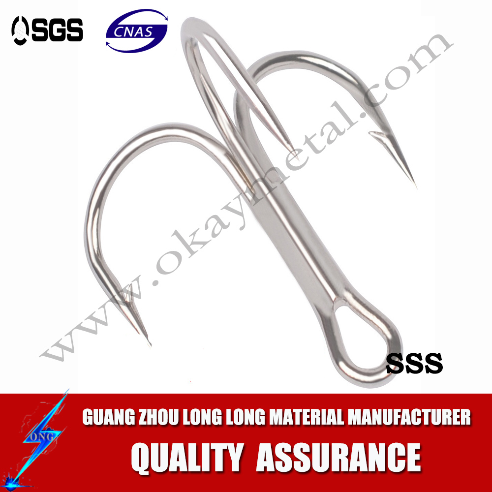 Super Tackle Fish Hook Custom Fishing Hook High Carbon Steel Commercial Treble Fishing Hook