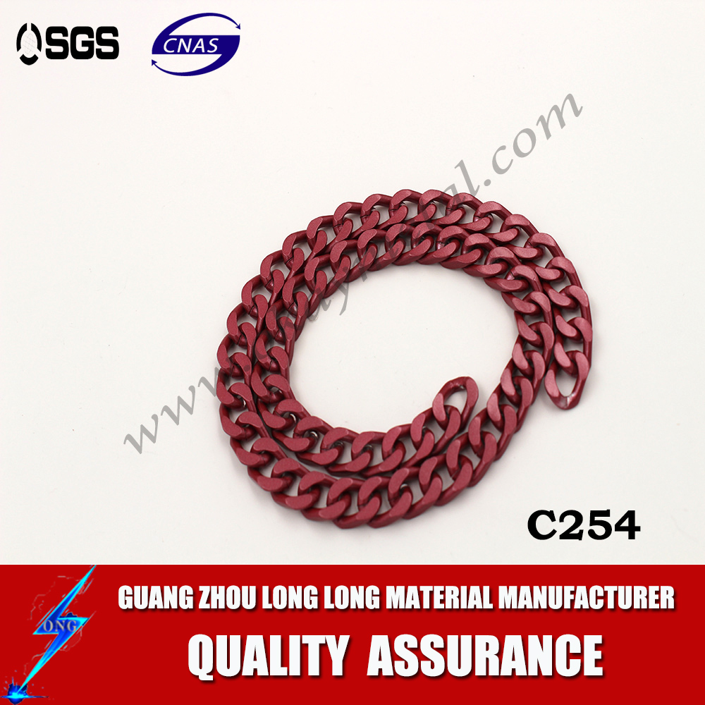 red color metal chain handle for handbag handbag bag chain