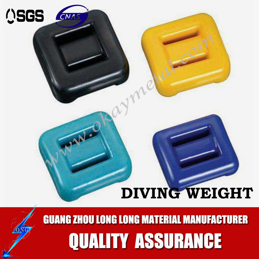 1KG NL type diving lead weights die casting pvc coated dive lead block