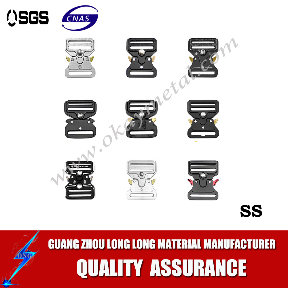 Side Release Buckles 25 mm Black Metal reversible Buckles for DIY Bracelets Backpack Bag Replace Buckles Hand Craft Accessories